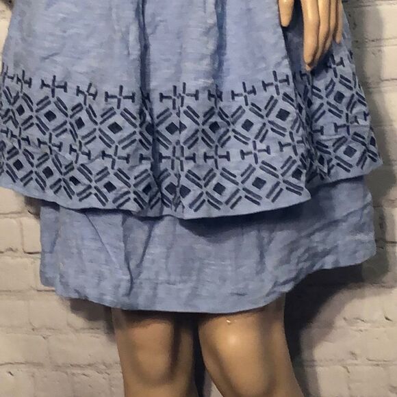 Anthropologie Odille Alpine Dream Skirt Blue Chambray Small - Picture 5 of 8